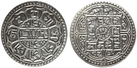 Nepal, 1 Mohar, 1825-1903, Ag. 5,59 g, KM 651, XF+