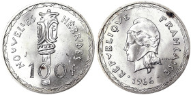 New Hebrides, 100 Francs, 1966, Ag.835 25,00 g, KM 1, UNC