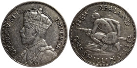 New Zealand, 1 Shilling, 1934, Ag.500 5,65 g, KM 3, VF