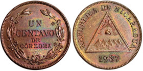 Nicaragua, 1 Centavo, 1937, Ae. 3,90 g, KM 11, UNC