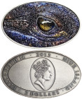 Niue, 2 Dollars, 2013, Coloured crocodile eye. Ag.999 1 Oncia / 1 Oz, KM-, UNC