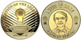 Niue, 1 Dollar, 2005, Thomas Alva Edison. Ae. 33,16 g, KM 262, PROOF