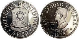 Philippines, 5 Piso, 1975, Ni. 22,00 g, KM 210, PROOF