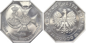 Poland, 50.000 Zlotych, 1992, Ni. 11,30 g, Y 229, PROOF