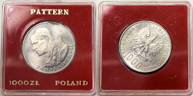 Poland, 1.000 Zlotych (Pattern), 1983, Jan Pawel II. With original case. Ag.750, Y 144, UNC