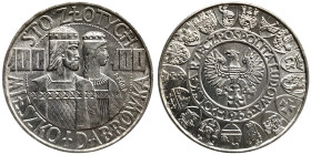Poland, 100 Zlotych (Pattern), 1966, Polish Millennium bust. Ag.900 20,25 g, KM Pr146, UNC