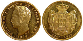 Portugal, Ludwig I , 5.000 Reis, 1876, Au.917 8,86 g, Fr. 153, A.UNC