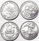 Portugal, Lot 2 pcs. , 100 Escudos 1989, 1991. Ni, KM 647, 664, UNC