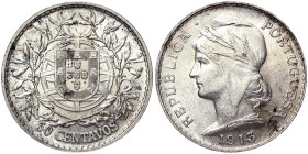 Portugal, 50 Centavos, 1913, Ag.835 12,50 g, KM 561, XF