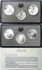 United States, 1 Dollar, 1983, Collector Set Olympic silver dollars. Phildelphia, Denver, San Francisco. With original case. Ag, UNC