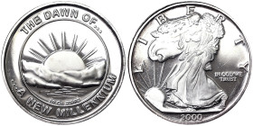 United States, Bullion, 2000, Ag.999 1 Oncia / 1 Oz, PROOF