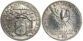 Vatican City, Vacant See , 10 Lire, 1939, Rome, Ag.835 10,00 g, Berman 3371, A.UNC