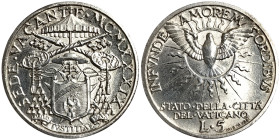 Vatican City, Vacant See , 5 Lire, 1939, Rome, Ag.835 5,00 g, Berman 3372, UNC