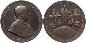 Vatican City, Pio XII , Medal, 1956, Rome, Year XVIII. Opus: Mistruzzi. Ø 44 mm. Ae. 33,40 g , CM 251, UNC