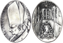 Vatican City, Paolo VI , Medal, 1974, Rome, Official. Year XII. Opus: T. Amerigo. 48x35 mm. Ag.800 40,35 g NC, De Luca 346, UNC