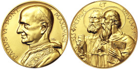 Vatican City, Paolo VI , Extraordinary medal, n.d, Sts. Peter and Paul. Opus: Affer. Ø 50 mm. Ae. 68,90 g, UNC