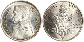 Vatican City, Giovanni Paolo I , 1.000 Lire, 1978, Rome, Ag.835 14,65 g, Berman 3499, UNC