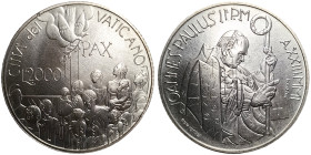 Vatican City, Giovanni Paolo II , 2.000 Lire, 2001, Rome, Year XXIII. Ag.835 16,00 g , KM 339, UNC