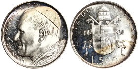 Vatican City, Giovanni Paolo II , 500 Lire, 1979, Rome, Year II. Ag.835 11,00 g , KM 148, UNC