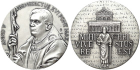 Vatican City, Benedetto XVI , Medal, 2009, Rome, Annual. Year V. Basilica of San Paolo fuori le mura. Opus: Demetrio Spina. Mintage: 6.000 pcs. Ø 44 m...