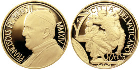 Vatican City, Francesco I , 50 Euro, 2014, Rome, 450th anniversary of Michelangelo's death. Mintage: 2.400 pcs. Au.917 15,00 g, KM 469, PROOF
