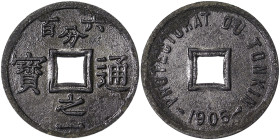 Vietnam, 1/600 Piastre, 1905, Paris, Zn. 2,37 g Rare, KM E1, A.UNC