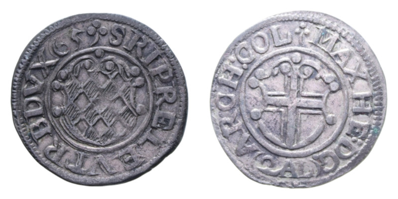 GERMANIA COLONIA MAXIMILIAN HENRY (1650-1688) 2 ALBUS 1665 MI. 1,52 GR.