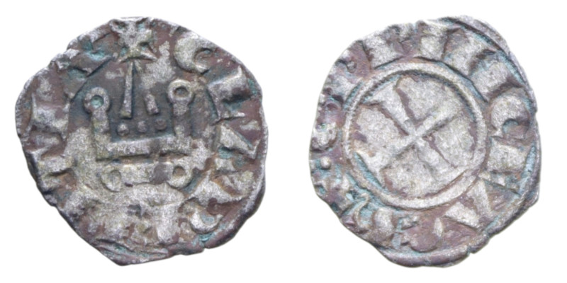 GRECIA FRANCA CHIARENZA - GUILLAUME II DE VILLEHARDOUIN (1259-1262) DENARO TORNE...