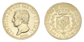 CARLO FELICE (1821-1831) 40 LIRE 1825 TORINO R AU. 12,88 GR. BB-SPL