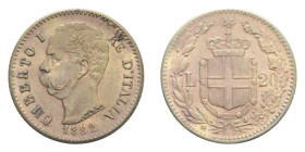 UMBERTO I (1878-1900) 20 LIRE 1882 ROMA 4,40 GR. SPL (FALSO)