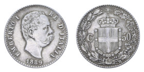UMBERTO I (1878-1900) 50 CENT. 1889 2,49 GR. BB+ (FALSO)
