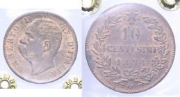UMBERTO I (1878-1900) 10 CENT. 1894 BI CU. 10 GR. qFDC (SIGILLATA ZAMBONI)