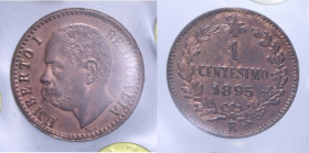 UMBERTO I (1878-1900) 1 CENT. 1895 ROMA CU. 1 GR. FDC
