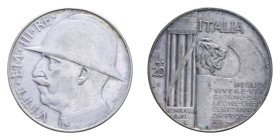 VITT. EMANUELE III (1900-1943) 20 LIRE 1928 ELMETTO NC AG. 19,93 GR. BB-SPL