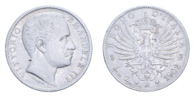 VITT. EMANUELE III (1900-1943) 2 LIRE 1902 AQUILA SABAUDA R AG. 9,92 GR. BB