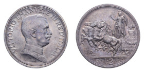 VITT. EMANUELE III (1900-1943) 2 LIRE 1916 QUADRIGA BRIOSA AG. 10 GR. qFDC/SPL-FDC
