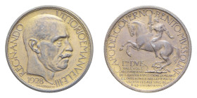 VITT. EMANUELE III (1900-1943) BUONO 2 LIRE 1928 ESPOSIZIONE MILANO CU. DORATO 10,32 GR. BB-SPL