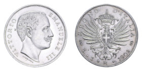 VITT. EMANUELE III (1900-1943) 1 LIRA 1902 AQUILA SABAUDA AG. 5,03 GR. SPL-FDC/FDC