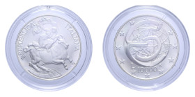 10000 LIRE 1995 CONFERENZA DI MESSINA AG. 22 GR. IN COFANETTO FDC