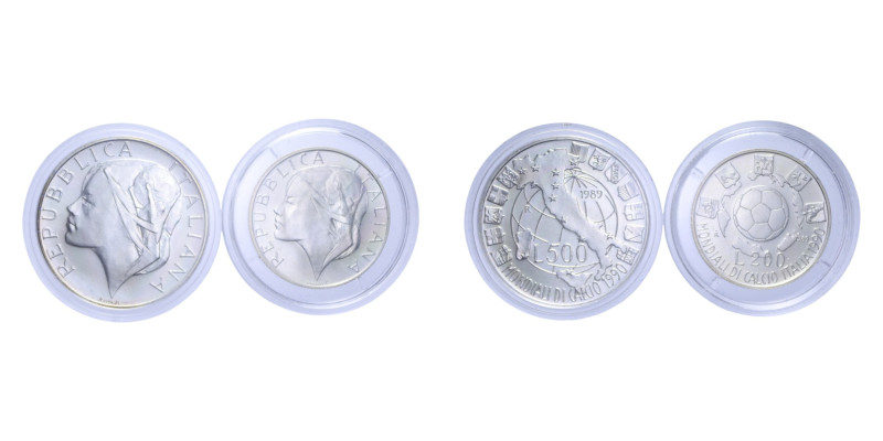 500+200 LIRE 1989 MONDIALI CALCIO ITALIA 1990 AG. 11+5 GR. IN COFANETTO FDC