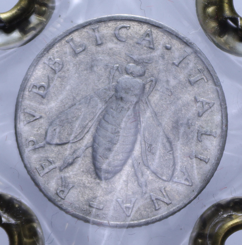 2 LIRE 1958 ULIVO RR IT. 0,8 GR. qBB (SIGILLATA ROLLERO)