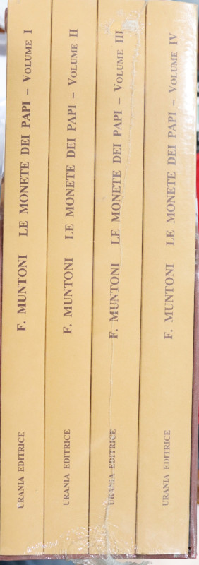 LE MONETE DEI PAPI VOL. I - II - III - IV - F. MUNTONI - RISTAMPA ANNI 80 - NUOV...