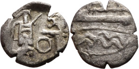 Phoenicia, Obol, Sidon (375-333 BC) Obverse: Galley l.; legend in Phoenician, Reverse. Persian king battling lion