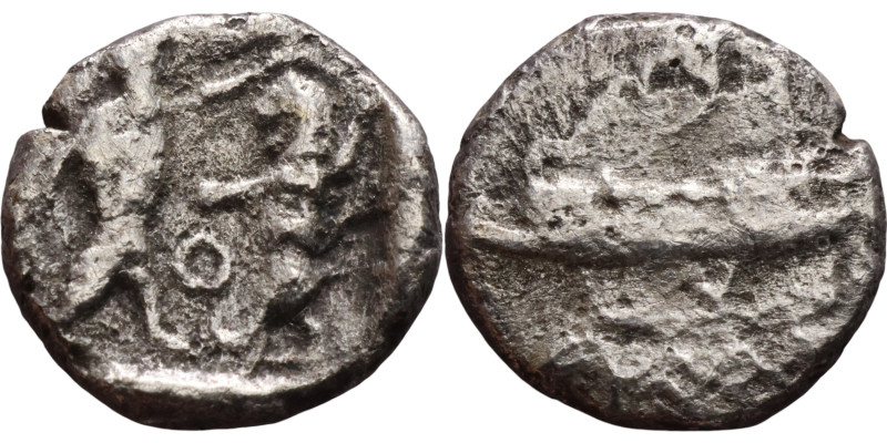 Phoenicia, Obol, Sidon (375-333 BC) Obverse: Galley l.; legend in Phoenician, Re...