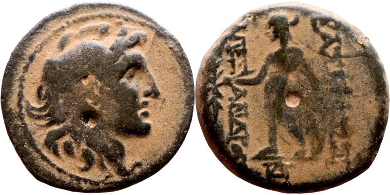 Alexander I Ballas (Seleukid king: 150-145) Bronze. Obv: Head of Alexander I rig...