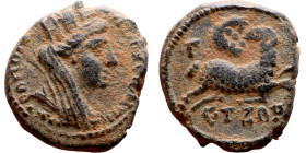 SYRIA. Antioch. Pseudoautonomous (time of Augustus: 27 BC - 14 AD). AE bronze. Obv.: laureate head of Zeus, right. Rev.: ΕΠΙ ΣΙΛΑΝΟΥ ΑΝΤΙΟΧΕΩΝ, ΔΜ (in...
