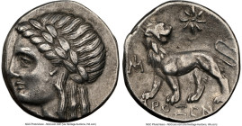 IONIA. Miletus. Ca. 4th-3rd centuries BC. AR drachm (16mm, 3.60 gm, 12h). NGC XF 4/5 - 4/5. Proxenus, magistrate. Laureate head of Apollo left / ΠΡΟΞΕ...