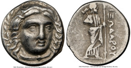 CARIAN SATRAPS. Pixodarus (ca. 341-336/5 BC). AR drachm (16mm, 12h). NGC VF. Head of Apollo facing, turned slightly right, hair parted in center and s...