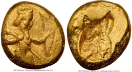 ACHAEMENID PERSIA. Darius I-Xerxes II (ca. 5th century BC). AV daric (15mm, 8.38 gm). NGC Choice XF 3/5 - 3/5. Lydo-Milesian standard. Sardes, ca. 485...