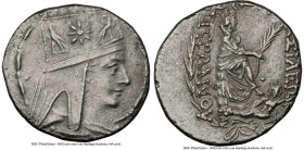 ARMENIAN KINGDOM. Tigranes II the Great (95-56 BC). AR tetradrachm (28mm, 15.65 gm, 1h). NGC Choice XF 4/5 - 2/5, die shift. Tigranocerta, ca. 80-68 B...